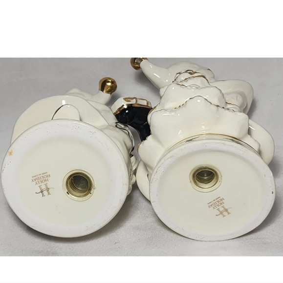 Vtg 1999 Christmas Skating Santas Salt & Pepper Shakers Home For The Holidays - Picture 7 of 9